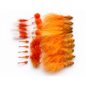 30 Mixed Orange Flies