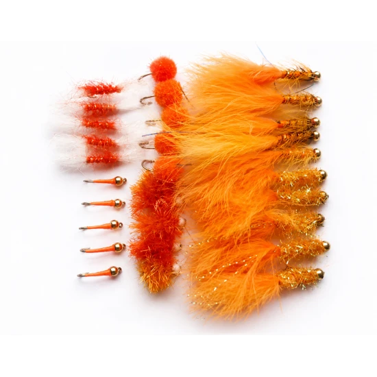 30 Mixed Orange Flies