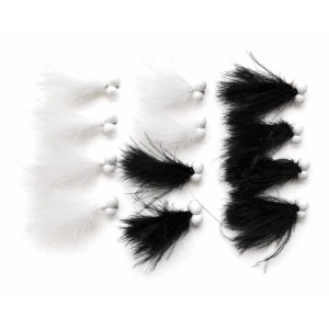 12 Booby Cats Whiskers - Black and White
