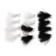 12 Booby Cats Whiskers - Black and White