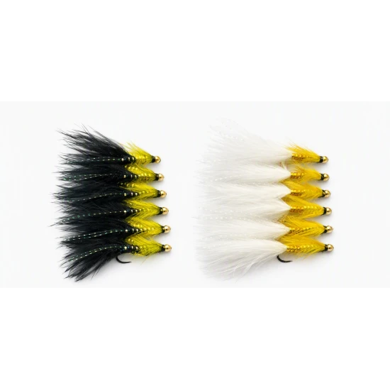 12 Goldhead Dancers - Black and White/Yellow