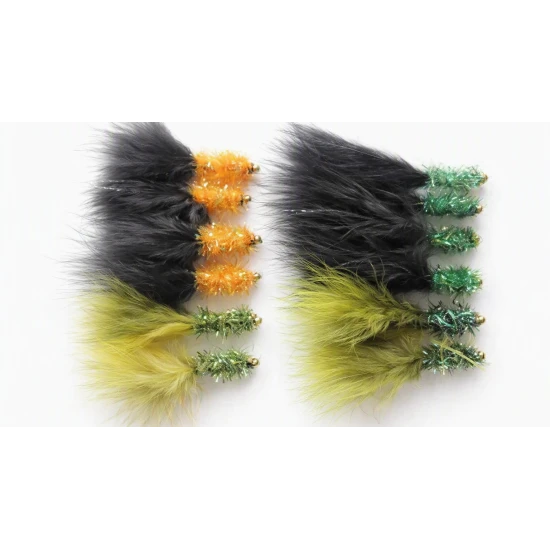 12 Goldhead Fritz ,Green/Black, Orange/Black & Olive