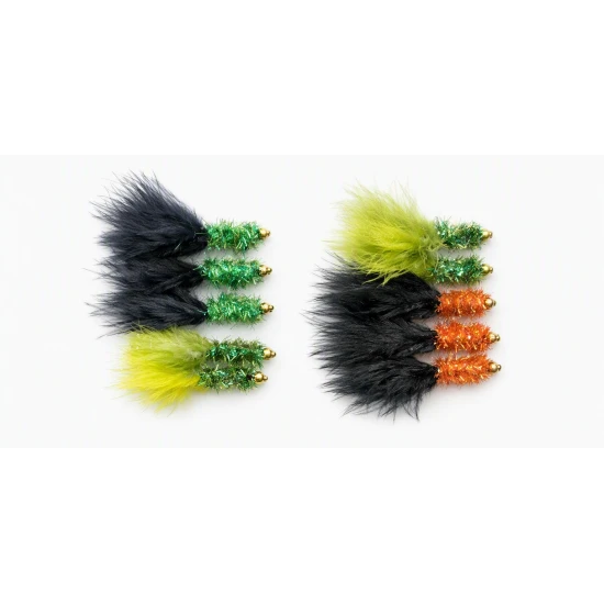 12 Goldhead Fritz - green/black, orange/black & olive varient