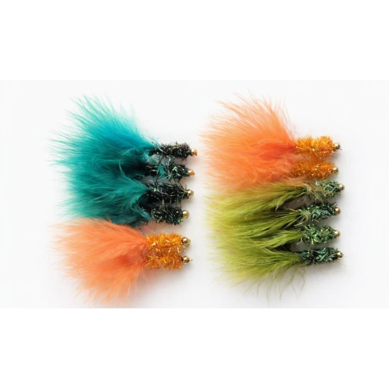 12 Goldhead Fritz, Orange,Olive & Black Green