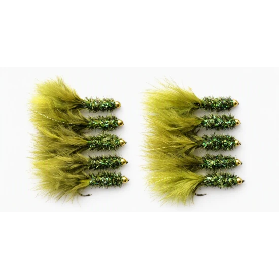 12 Goldhead Fritz,Olive and Olive Variant