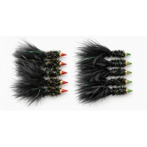 12 Goldhead Nomad - All Black (Red and Green Nosed)