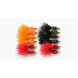 12 Goldhead Nomad -black (green & red nosed), orange, red