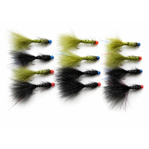 12 Hothead Flash Damsels - Olive & Black