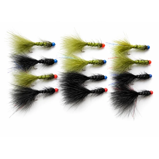 12 Hothead Flash Damsels - Olive & Black