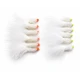 12 Hothead White Fritz (lime & Orange Bead)