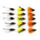 12 Marabou Muddler - Orange,White & Yellow