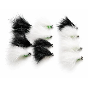 12 Mini Cats Whiskers - Black & White