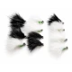 12 Mini Cats Whiskers - Black & White