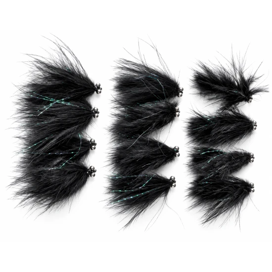 12 Mini Cats Whiskers - Black