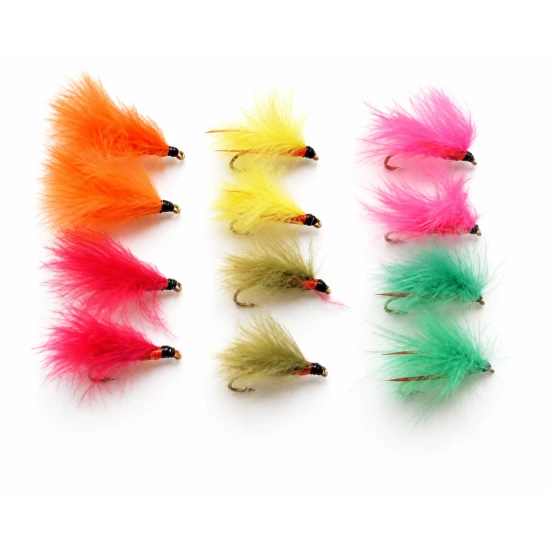 12 Mini Cormorant Flies - mixed