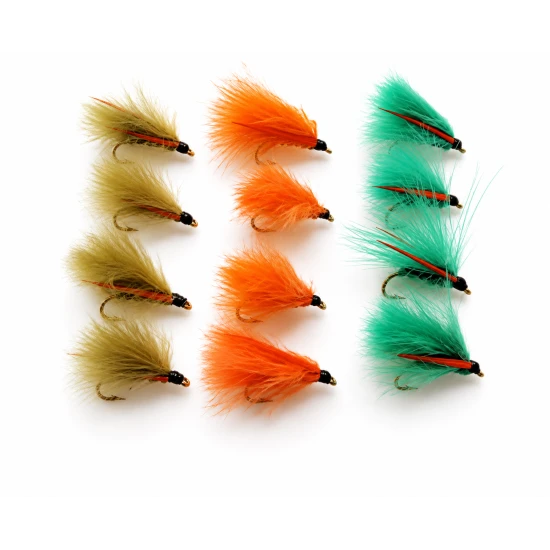 12 Mini Cormorant, Green,Olive & Orange