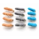 12 Mop Flies, Brown, Grey & Blue Wotsits