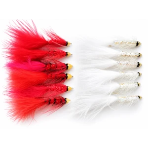 12 Red and White Conehead Bullet