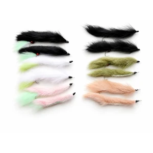 12 Weed Flies, Rear Hook,