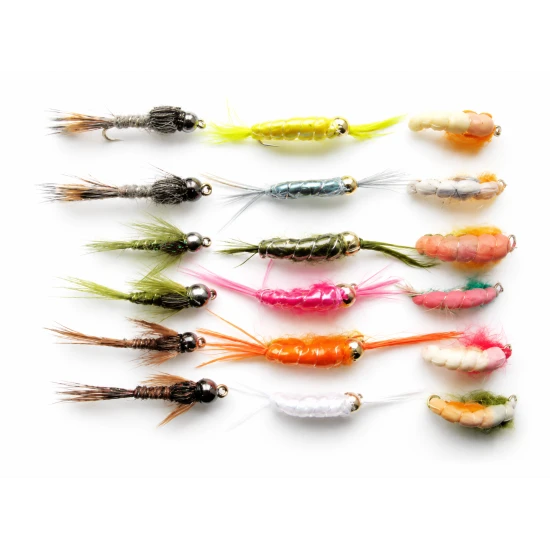 18 Grayling Flies - Tungsten, Czech, Scud