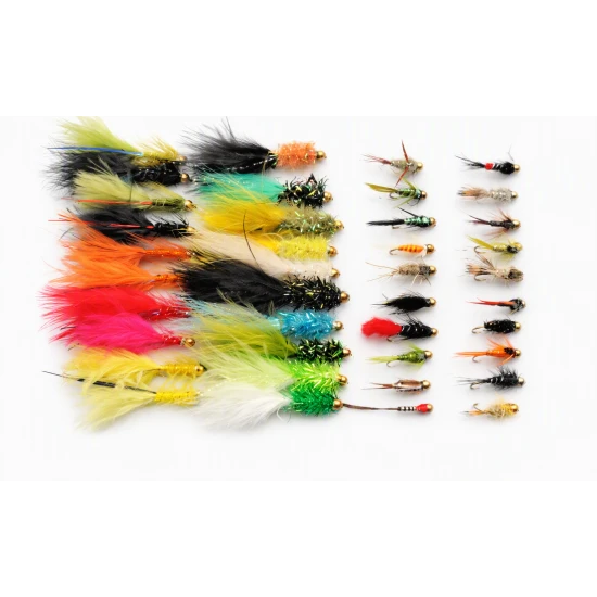 40 Random Goldhead Nymph and Lure Flies