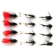 12 Barbless Goldhead Nymph, Blacks - Zulu, Black & Silver, Black & Pennel