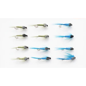 12 Damsel Nymph, Teal and Olive