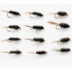 12 Diawl Bach Nymph Red and Natural