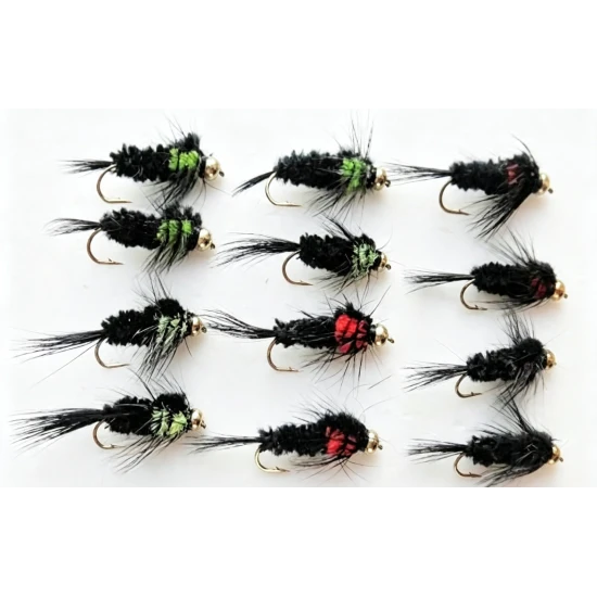 12 Goldhead Montana Red/Green  - Longshank