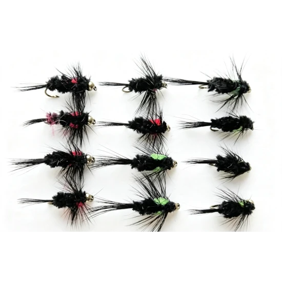 12 Goldhead Montana Red/Green  - Shortshank