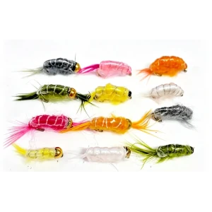 12 Goldhead and Unweighted Scud, Mixed Colours