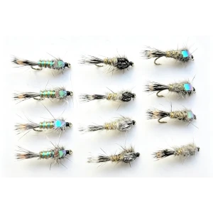 12 Mixed Hares Ear, Flash Head, Standard & Full flash