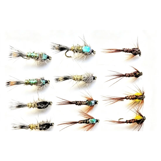 12 Mixed Pheasant Tail and Mixed Hares Ear
