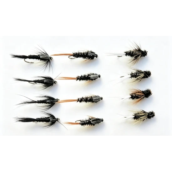 12 Nymph, Black Gnat, Tiger & Dragon