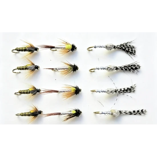 12 Nymph, Greenwell, Caenis, Hatching Sedge