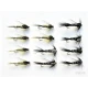 12 Olive and Black Ribbed Nymph