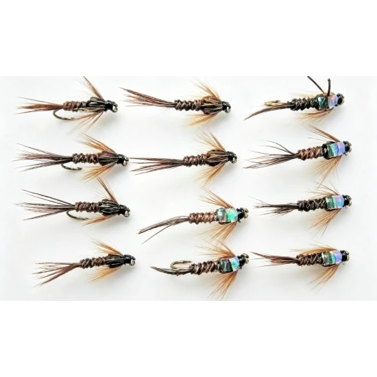 12 Pheasant Tail Nymph, Flash & Standard