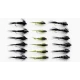 18 Nymph Flies - Black and Olive