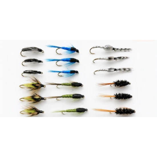 18 Nymph Flies, 6 Types, Damsels,Caddis,Diawl Bach etc
