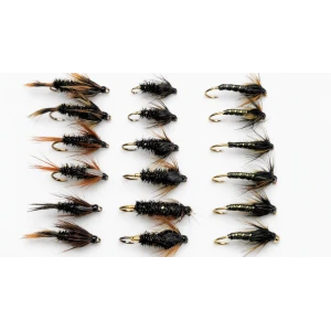 18 Nymph Flies, Greenwell, Tiger and Coch y bondhu