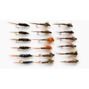 18 Nymph Flies,Diawl Bach ,Pheas Tail, Cruncher