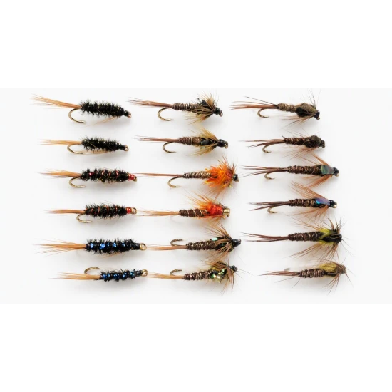18 Nymph Flies,Diawl Bach ,Pheas Tail, Cruncher