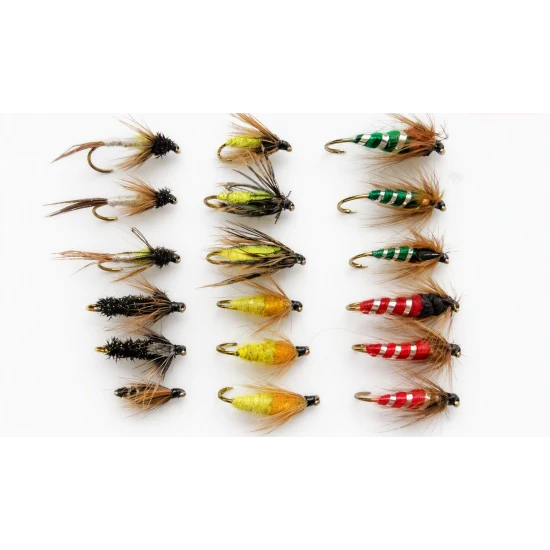 18 Nymph, 6 Varieties, Pupa,Sedge,Caddis etc