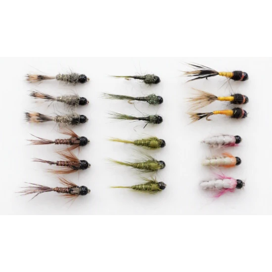 18 Tungsten Bead Nymph, HE, Pheasant, Olive, Czech and Quills