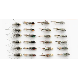 24 Hares Ear Nymph - Flackback, Hotheads, Evil Weevil, Rubber Legged