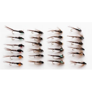 24 Pheasant tail Nymph - Hothead, Tungsten, GH, Unweighted