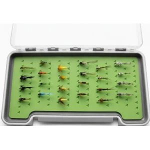 24 Nymphs in a LARGE Troutflies Silicone Insert Box