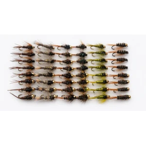 50 Popular Nymphs Unweighted and Goldhead