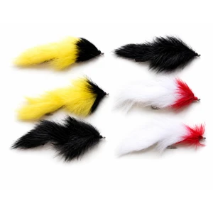 6 Mixed Pike Flies - Bunnys and Zonkers