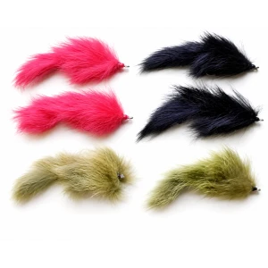 6 UNWEIGHTED Pike Zonker - Red, Black, Olive